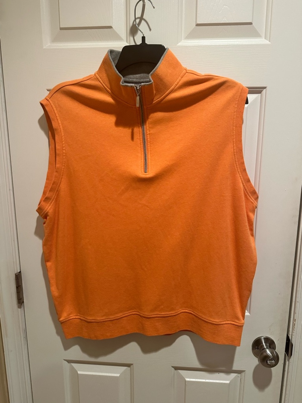 Carnoustie Orange Zip-Front Mock Neck Pullover Vest 1/4 Zip Mens XXL